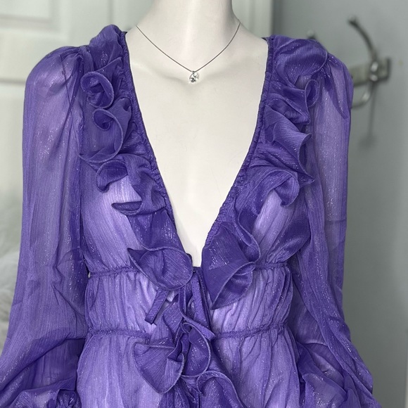 Purple Ruffle Top - Picture 3 of 5